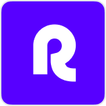 remote.com logo white letter r on purple background