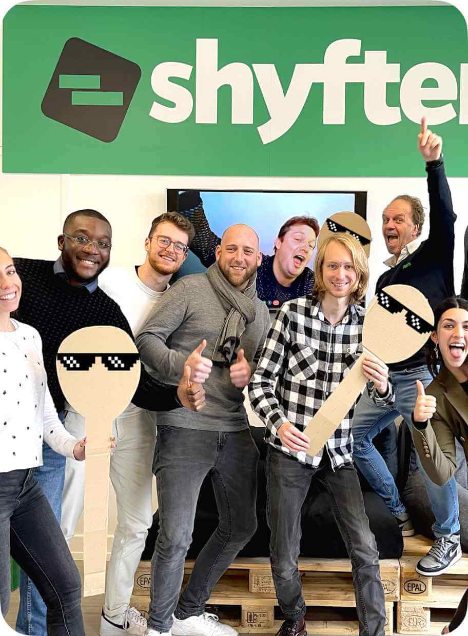 The Shyfter team having fun at a staff event