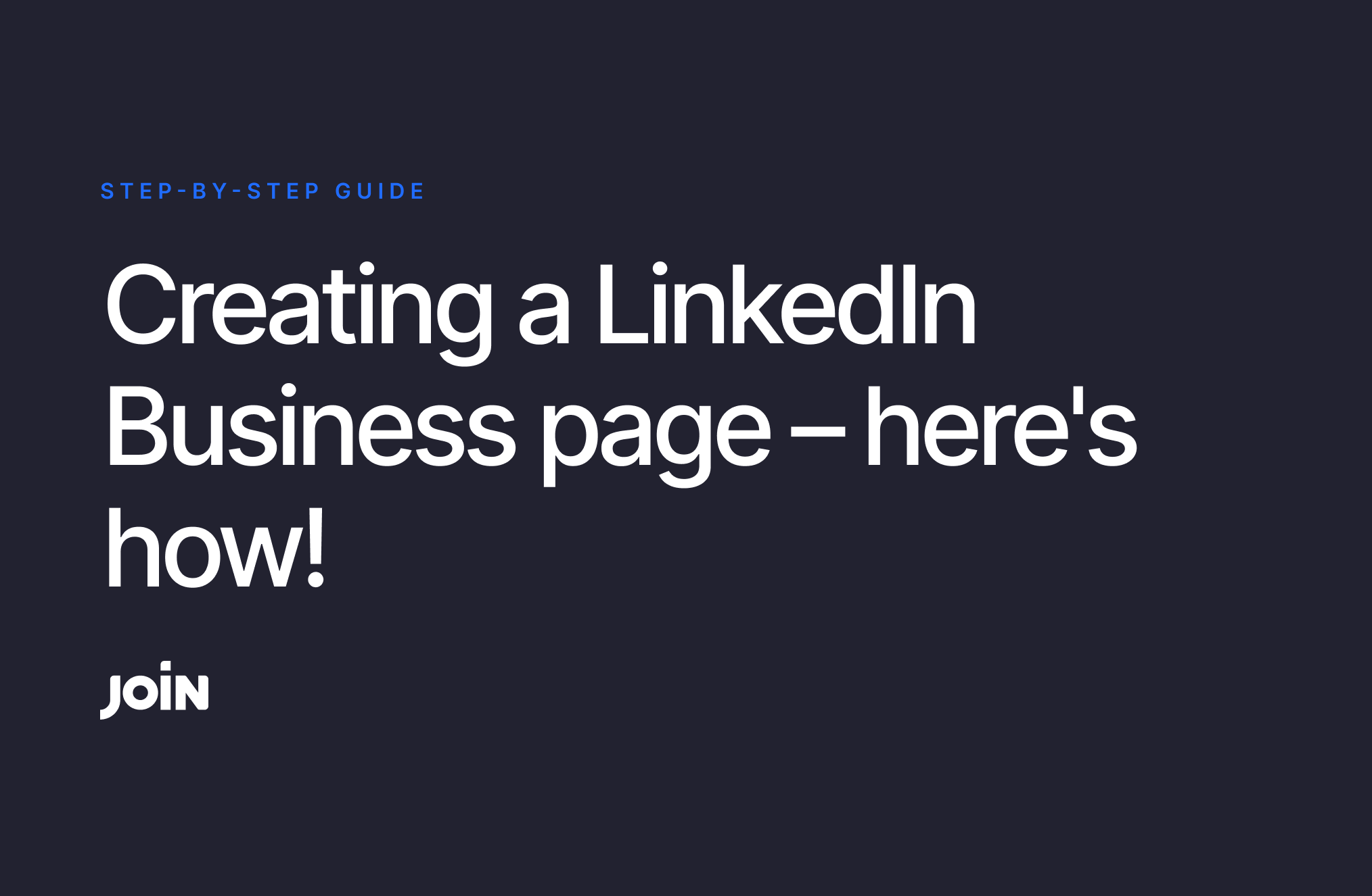 How to create a LinkedIn Business page