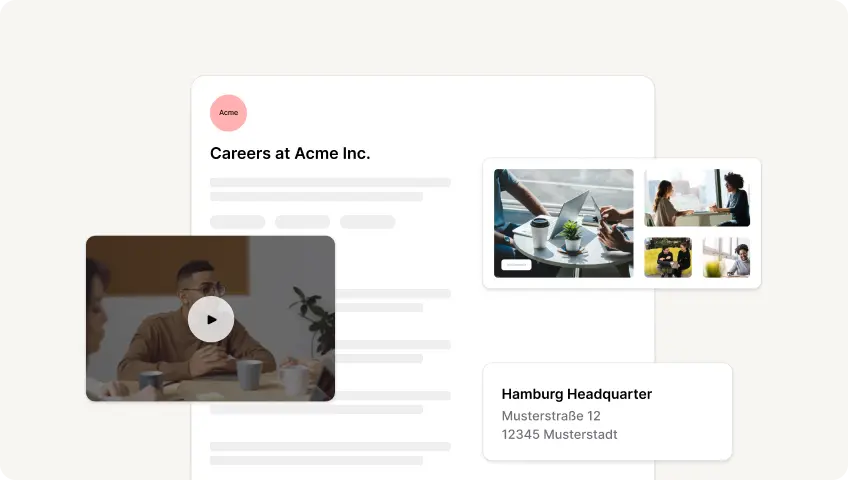 Career page and job widget